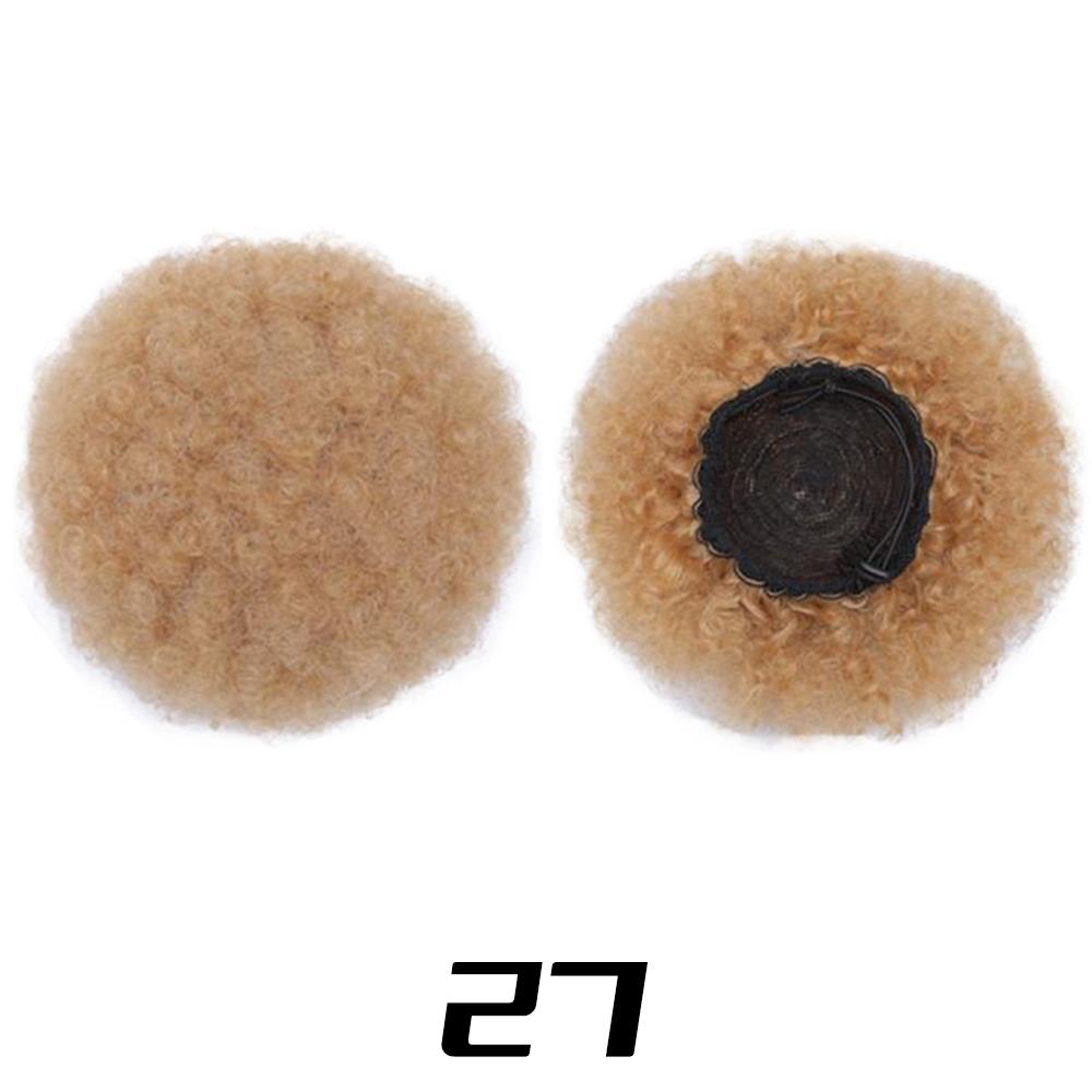 MISSQUEEN Synthetische Kurze Flauschige Lockige Dutt Zopf Haarverlängerungen Kordelzug Clip In Zopf Perücke für Frauen Alltagskleidung