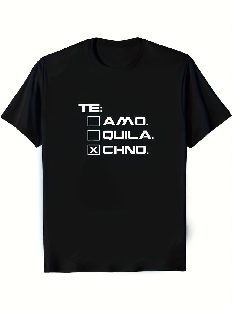 UnisexS UltraSoft Techno TShirt Breathable MoistureWicking Crew Neck Tee with Checkbox Print (TE AMOQUIACHNO) Medium