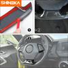 SHINEKA Interior Mouldings For Chevrolet Camaro 2017 Up Car Steering Wheel Decoration Cover Trim Sticker Accessories Car