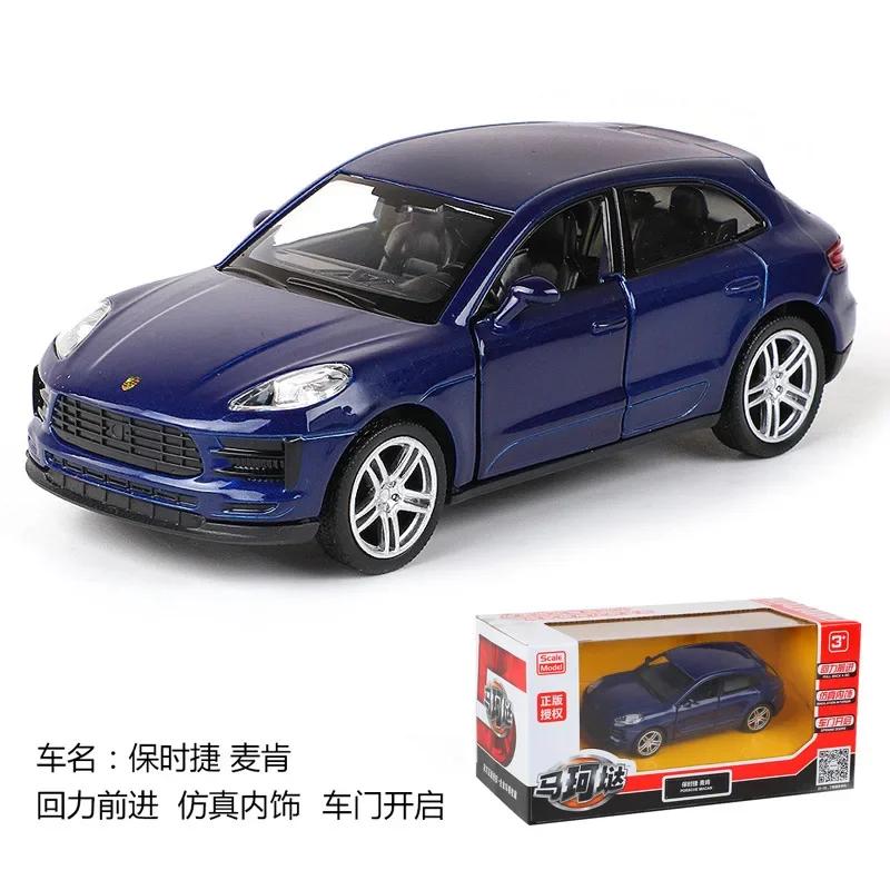 MaKeda1:36 Porsche MACAN Small SUV High Simulation Alloy Diecast Car Model Toy With Pull Back For Children Gifts Toy Collection