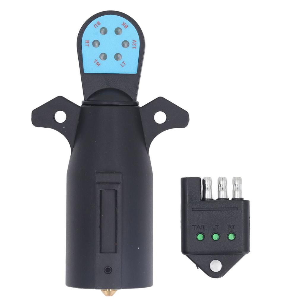 7 Way Trailer Light Adapter  Trailer Connector Plug Wiring Adapter with 4 Pin Flat LED Indicator