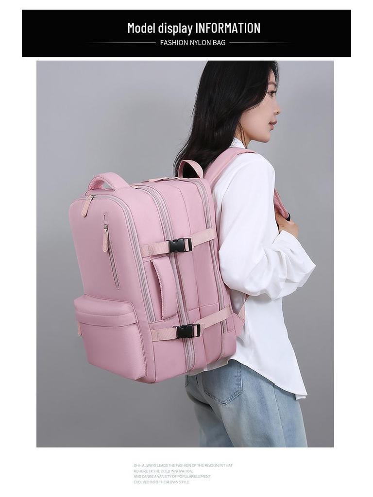 Durable Large-Capacity Multi-Compartment Laptop Backpack for Travel, Rechargeable & Lightweight