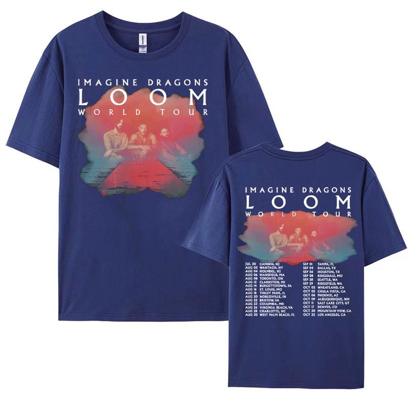 Imagine Dragons Band Loom Tour 2024 New Album Graphic T Shirts Mens Women Harajuku Hip Hop Punk Oversized 100 Cotton Tshirt