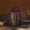 TOURBON Leather Waist Bag, Tool Bag, Work Bag, Shell Pouch, Airsoft