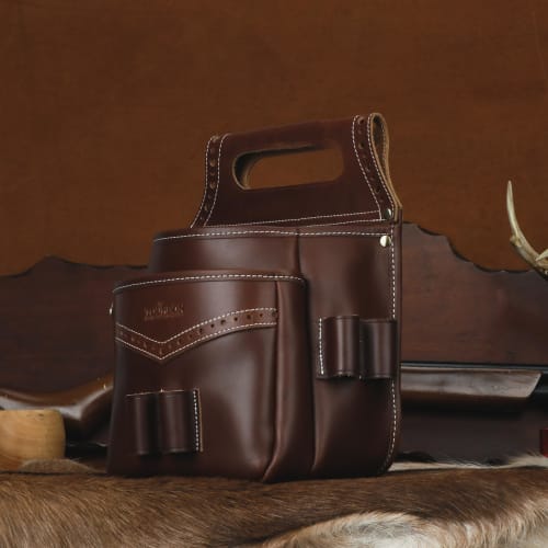 TOURBON Leather Waist Bag, Tool Bag, Work Bag, Shell Pouch, Airsoft