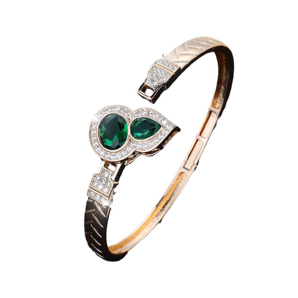 Korean Style Fashionable and Creative Zircon Inlaid Women’s Elegant and Versatile High-end Gourd Bracelet