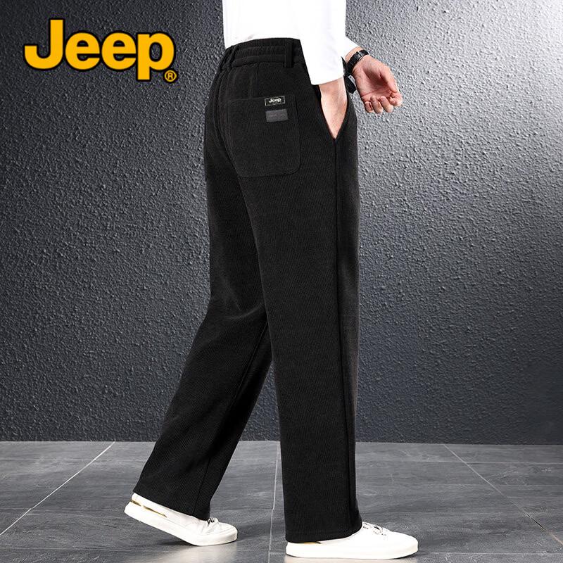JEEP Men's Straight-Leg Casual Trousers