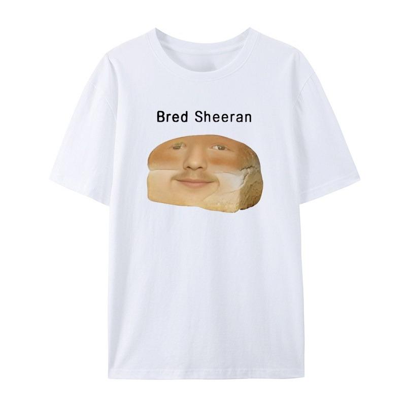 Grappig Ed Sheeran Meme Wit Casual T-shirt Heren en Dames Luxe Merk Top