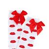 Valentines Day Over Knee Long Socks Cute Bowknots Lip Heart Pattern Thigh High Stockings for Women Parties Casual Wear