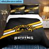 Bruins Emblem hockey 3PCS Bedding set,Ideal for 1pc Duvet Cover And 2pcs Pillowcases Perfect for Fan gift,Ideal for Bedroom, Dormitory