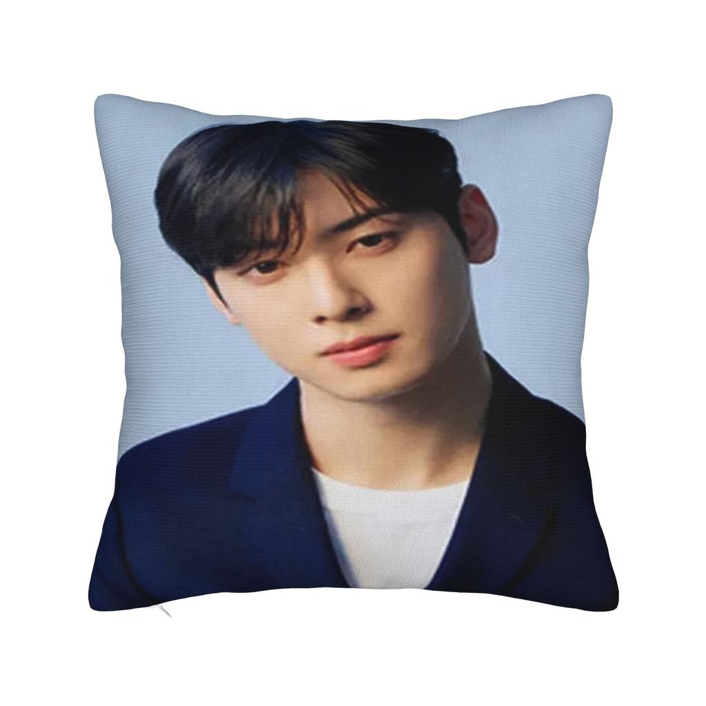 CHA EUN WOO Kpop ASTRO Idol Pillowcases Product Printing Cushion Cover  Throw Pillow Cover Bed Decorations Square Multiple Sizes