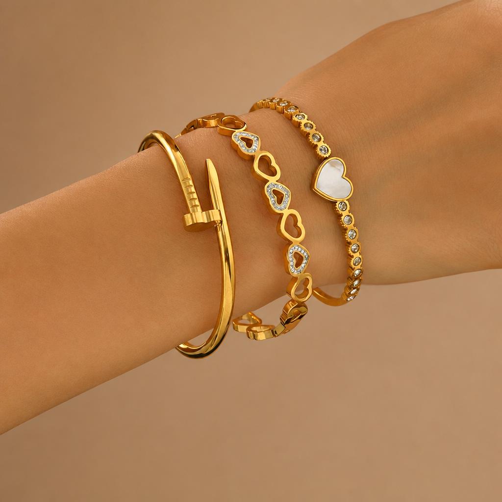 316L Edelstahl Armreif REACH-konform Benutzerdefiniertes Logo Damen Mode Armband Geschenk Schmuck