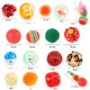 1Set Trendy Feather Catnip Cat Play Balls; Unique Soft Feather Catnip Toys for Kittens