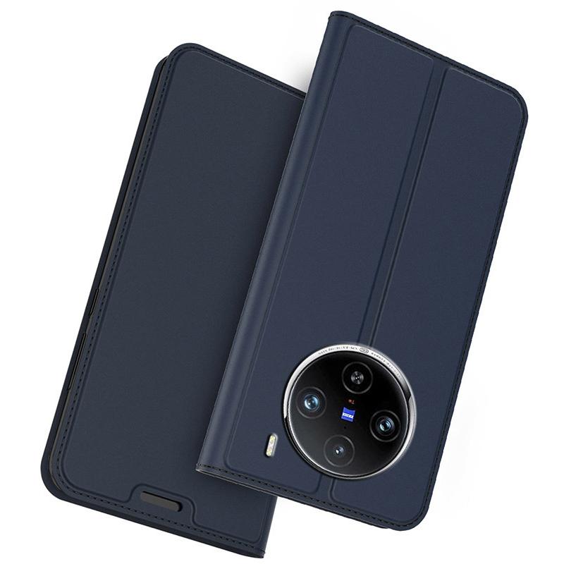 

For vivo X100s 5G Case Protective PU Leather Flip Phone Cover with Card Slots Blue