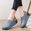 Waterproof Women's Casual Walking Shoes Wedge Heels Genuine Leather Platform Shoes Ladies Rocker Shoes