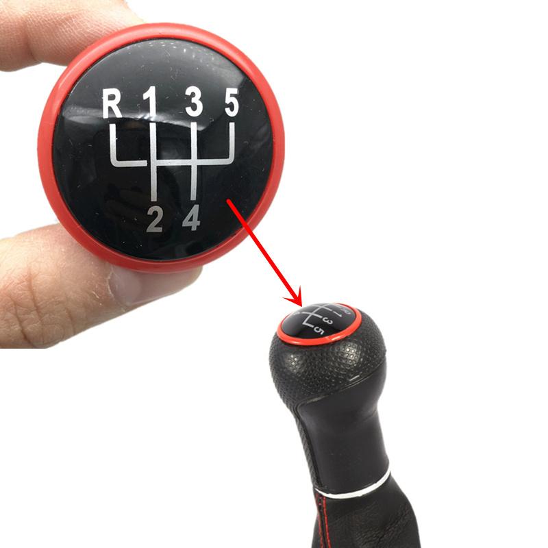 5/6 Speed Gear Shift Knob Top Cap Emblem Badge Cover For VW Volkswagen Golf Jetta MK3 MK4 GTI MK4 Bora Polo Seat Ibiza Caddy