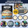 Decorably 15 Solar System Poster Set, 11x14in Educational, Matte-Laminated School Decor - for Hallways, Bulletin Boards, Home Study Room, Science Lab