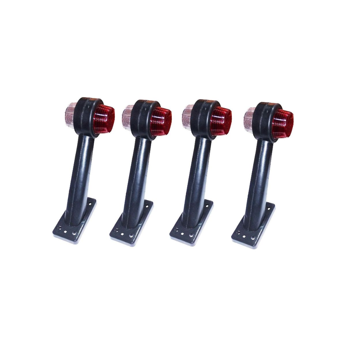 

APSMOTIV Set of 4 Pcs Stalk Side Marker Lamp Compatible for Truck Trailer Chassis Camper Caravan Lens Red and Clear with 12v червоний/чистий