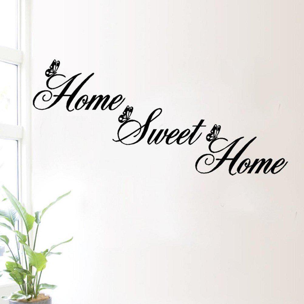 New Style 'Home Sweet Home' Proverb Wall Sticker for Living Room/Bedroom - Exquisite Carving KS069