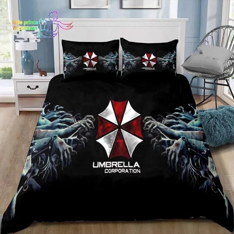 3D Print R-Resident Evil Games Gamer Bedding Set Single Twin Full Queen King Size Bed Set Adult Kid Bedroom