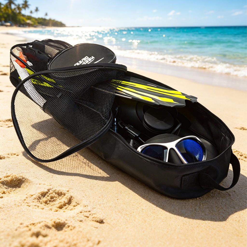 PVC Scuba Snorkeling Gear Bag Waterproof Portable Diving Storage Bags Lightweight Snorkeling Bag For Snorkel Enthusiasts Gift