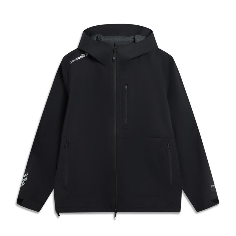 

Li Ning CF Светоотражающая Свободная Куртка Wanlong Armor Однослойная Водонепроницаемая Ветрозащитная Куртка Унисекс Черная AEMU061-4 S