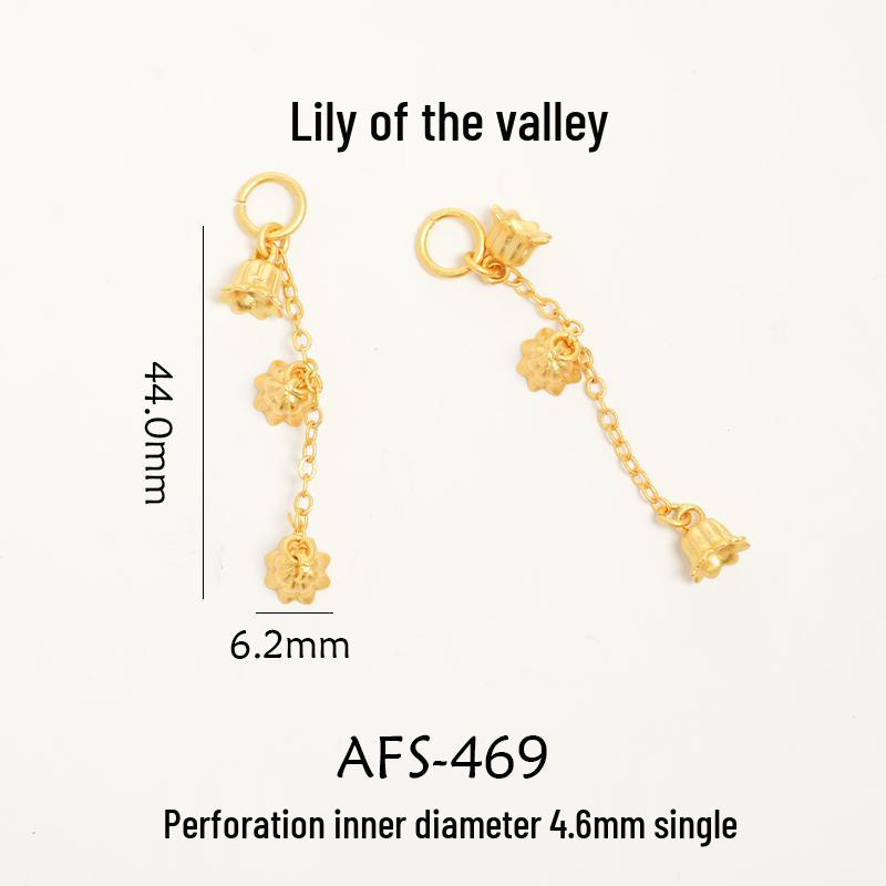 Vergoldetes antikes Schmuckset: Halskette, Armbänder & Perlenanhänger - Nicht verblassendes DIY-Zubehör