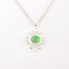 Green Cat's Eye Gemstone 925 Fine Silver Jewelry Handmade Chain Pendant For Gift CP-1-44