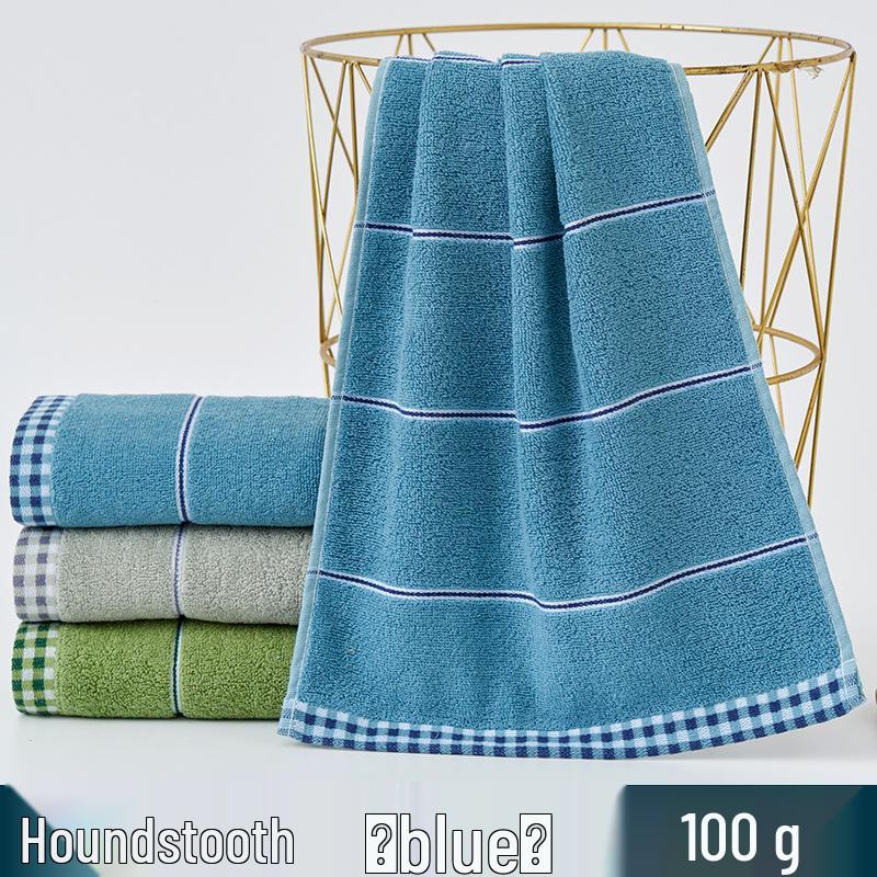 Thick Absorbent Pure Cotton Face Towel with Embroidered Logo for Adults