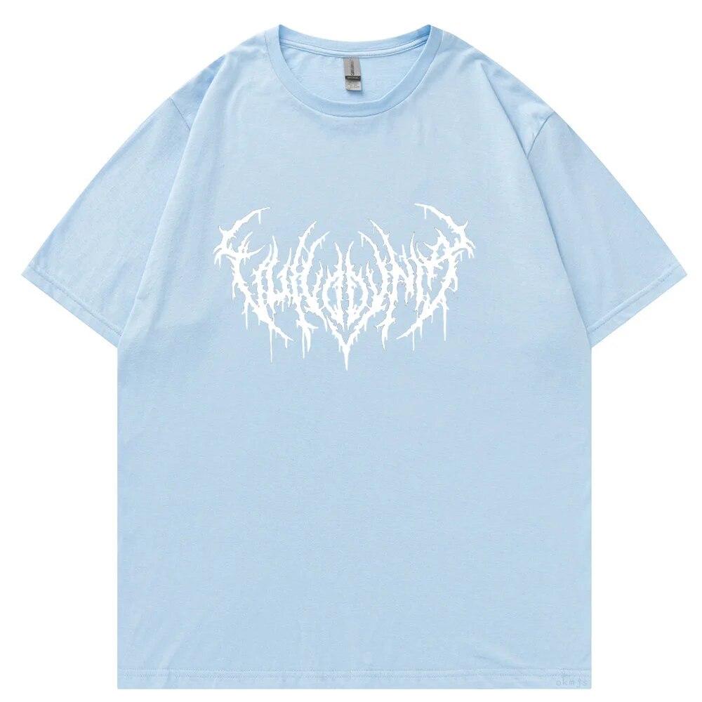 Hip Hop Gothic Street Punk Unisex T-shirts Korean Black Oversized Tshirt Toppar Harajuku Grafisk Tshirt WoUnisex Unisex Tops Tee