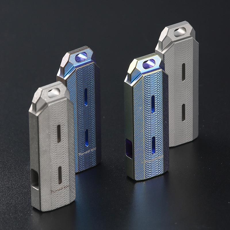 Titanium Alloy EDC Survival Whistle - High Decibel Double Hole for Outdoor Camping