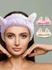 Niedliches katzenförmiges Stirnband für die Gesichtswäsche mit 3 Farboptionen. Geeignet zum Gesichtwaschen und zum Auftragen von Make-up.