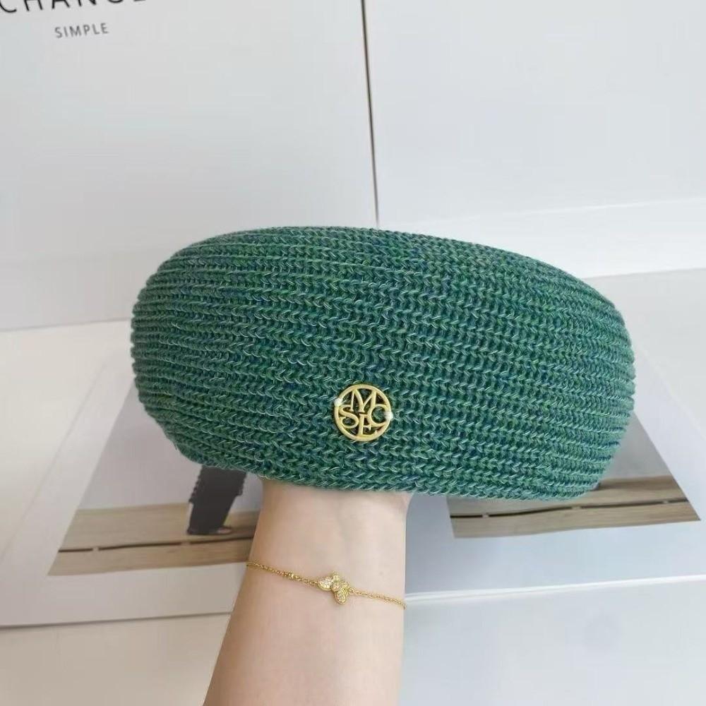 Y2k Painter Berets Korean Beanie Cap Fashion Hollow Knitted Beret Summer and Autumn