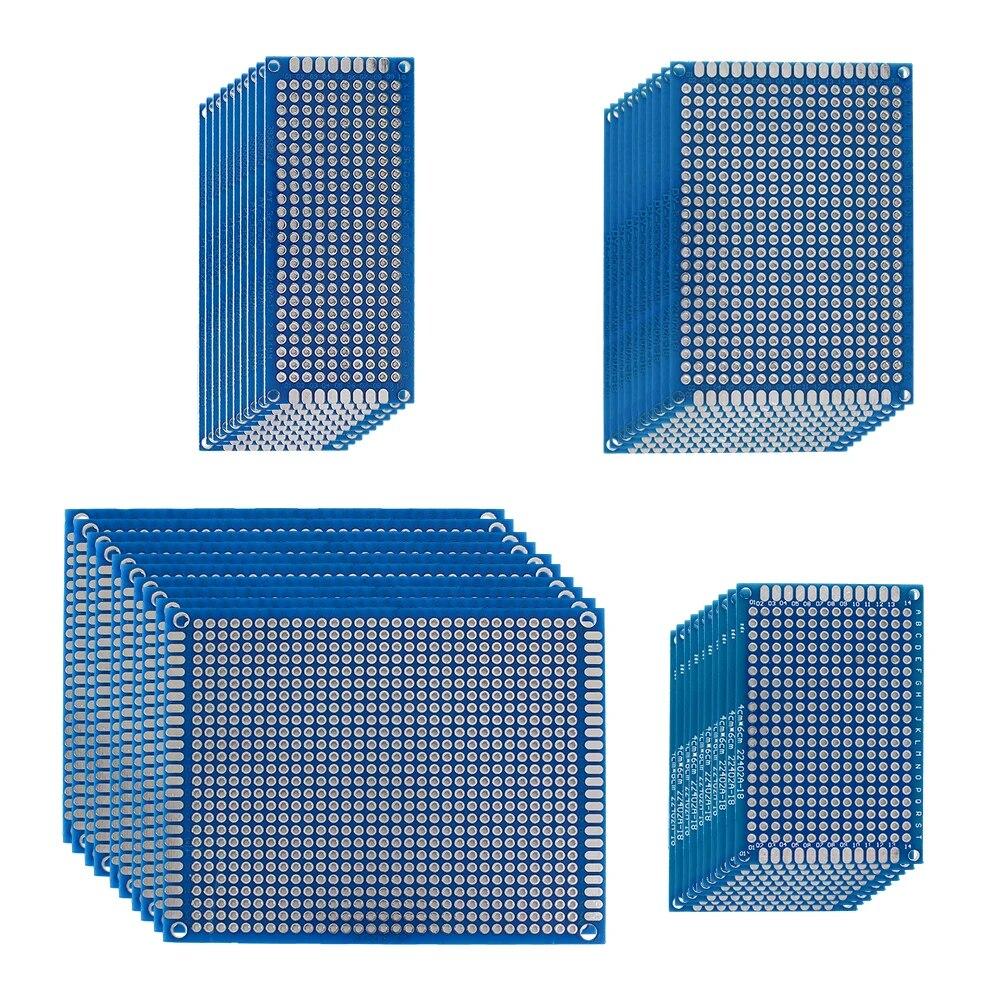 40PCS PCB Double Sided Prototype Board Kit 3x7cm 4x6cm 5x7cm 7x9cm PCBs In Multiple Sizes Universal Protoboard