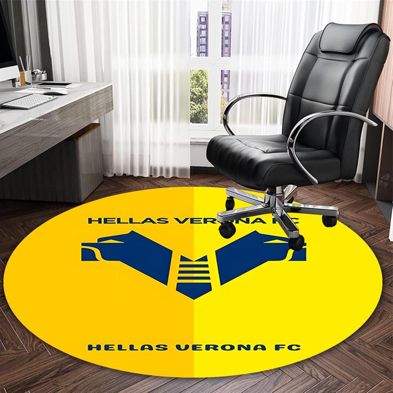 1pc Football Team (69) Print Round Carpet Chair Round Carpet Suitable for Bedroom Living Room Home Decorative Carpet