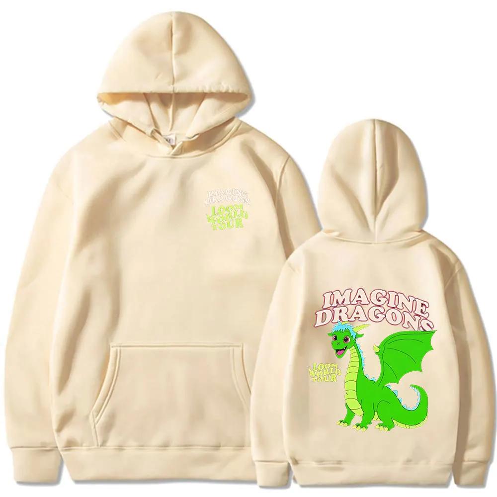 2025 Imagine Dragons Loom World Tour Hoodie; Rock Band Cartoon Unisex Sweatshirt for Men and Women