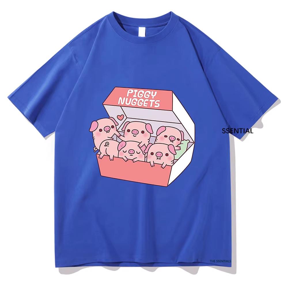 Cute Pigs Piggy Nuggets Funny T Shirts UnisexWomen Clothing Aesthetic Cotton Tshirt Vintage Aesthetic Clothes  Yk Top  Gothic