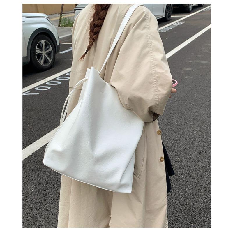 

Нишевая ретро сумка-ведро тоут женская новая с высоким чувством качества для работы, поездок, повседневная на плечо, мессенджер белый