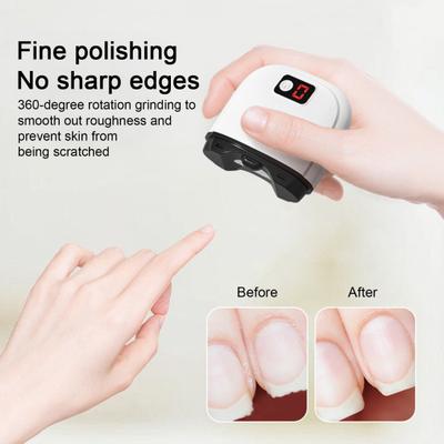 3-In-1 Electric Nail Clipper Automatic Kids Adults Seniors Nail Trimmer with LED Light 3 Speed Baby Manicure Grinding File Fingernail Cutter Polisher