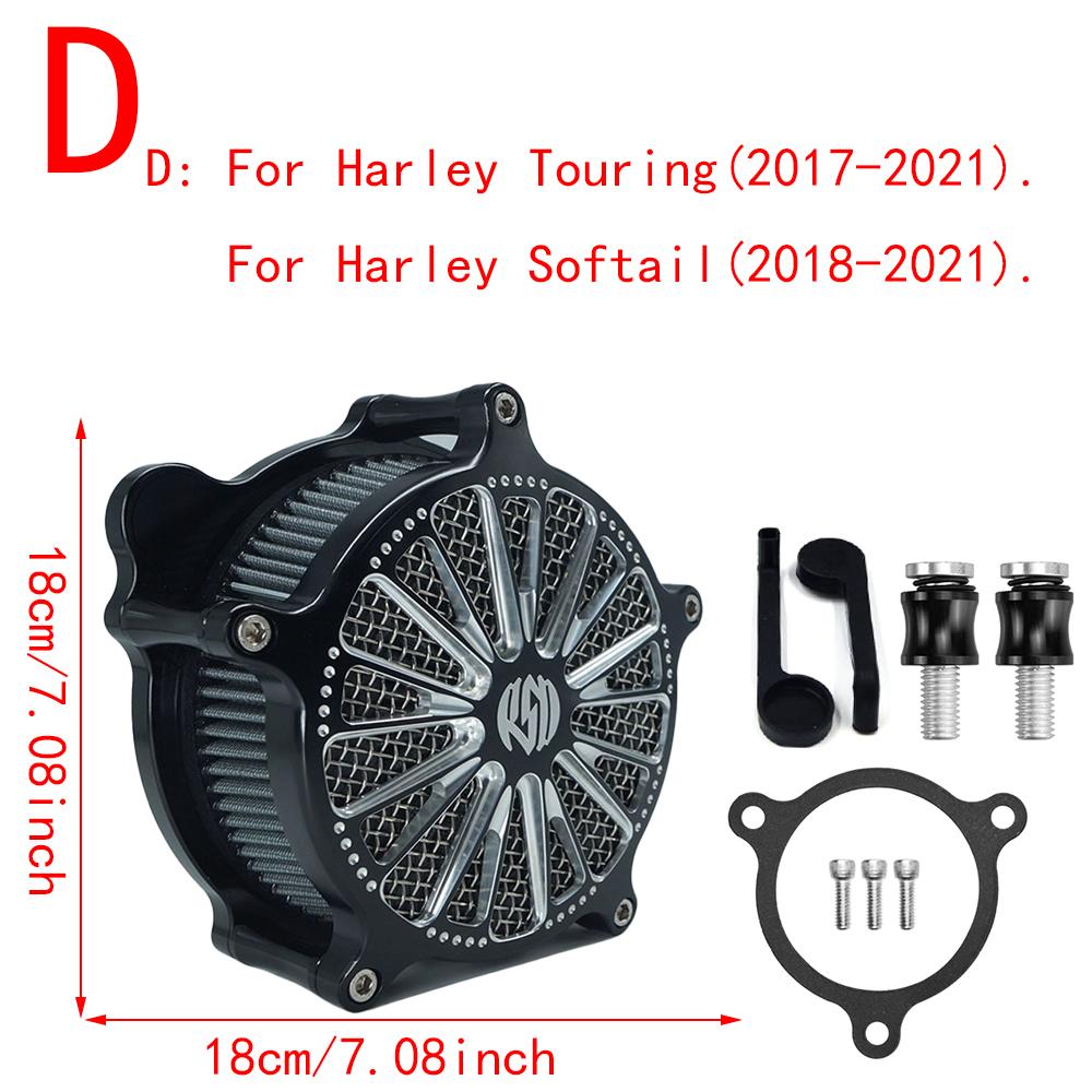 RSD Mar Turbo Venturi Air Cleaner Intake Filter For Harley Sportster XL 883 1200 Dyna FXD FXDB Touring FLHRC FLHTC Softail FXSTB