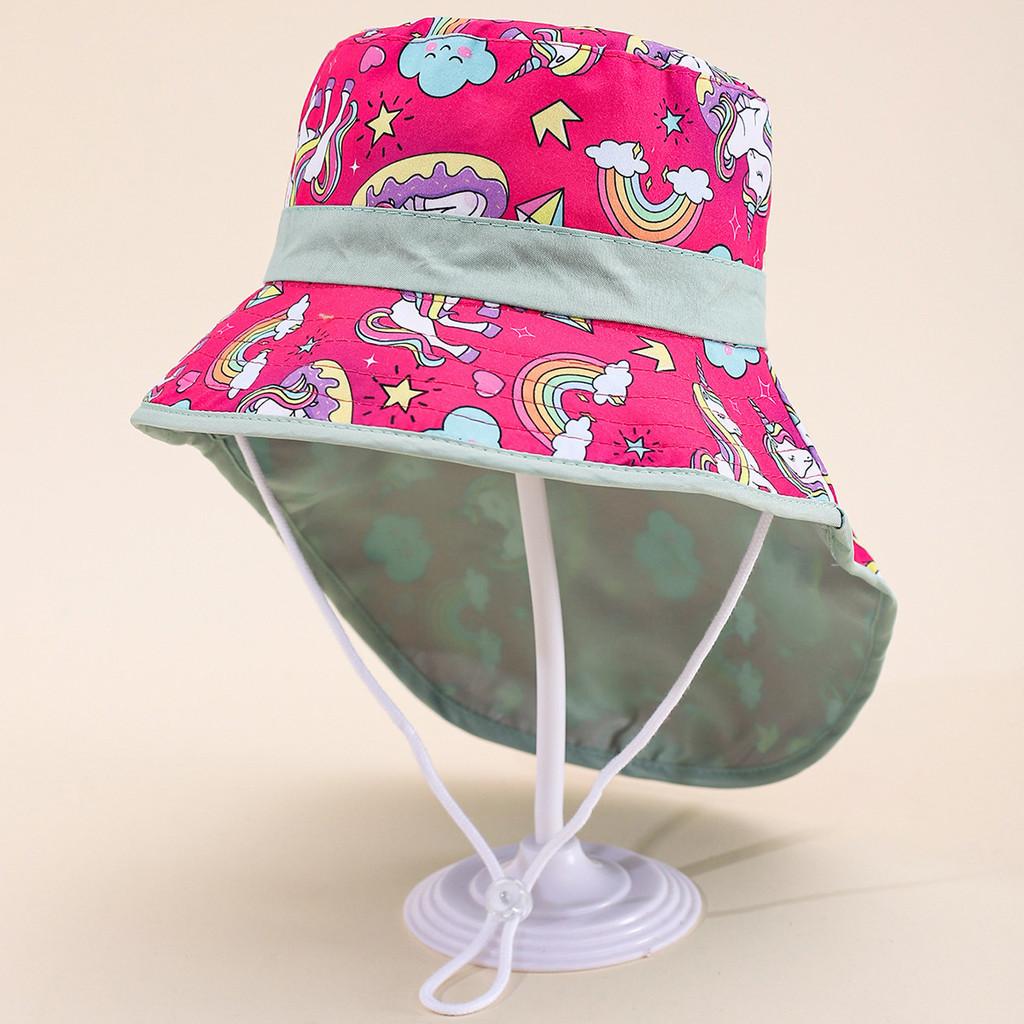 Unicorn Kids Fisherman Hat With Wide Brim For Summer Beach Sun Protection