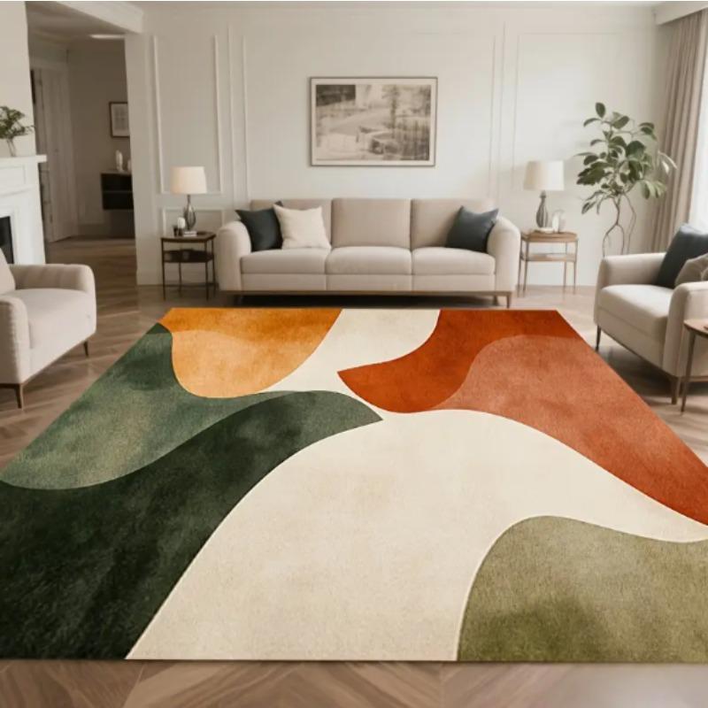 Modern Living Room Floor Mat Simple Lines Printed Soft Bedrooms Suitable for Living Rooms Terraces Offices Kitchen Floors Decor