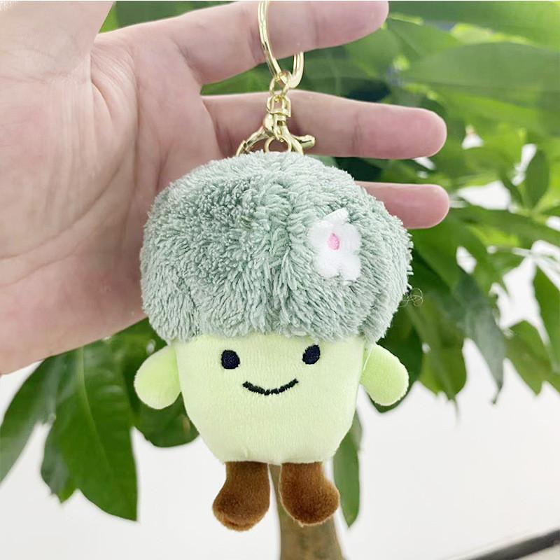 Plant Shaped Whimsical Plush Keychains In Broccoli Cabbage Corn And Bamboo Shoot For Ages All