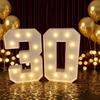 2pcs/set 91.5cm Large Light-Up Number 16 Marquee Sign,Glowing Decor,Photo Booth Prop for 16th Birthday, Anniversary,Graduation Holiday Party Decor