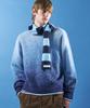 MOONSUN M.C Unisex, Gradation Hairy Knit / Blue
