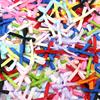 50Pcs/pack Color Ribbon Bows Fashion Small Size Satin Ribbon Bow DIY Handmade Crafts Hairpin Hair Grip for Party Home Decoration