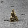 Retro Brass Buddha Sakyamuni Statue Small Portable Pocket Sitting Buddha Sculpture Home Decor Office Desk Decorations Ornaments