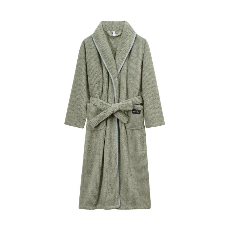 Nightgown Women'S Autumn And Winter Coral Fleece Men'S Bathrobe Couple Pajama Set Extended Yukata Thickened Winter