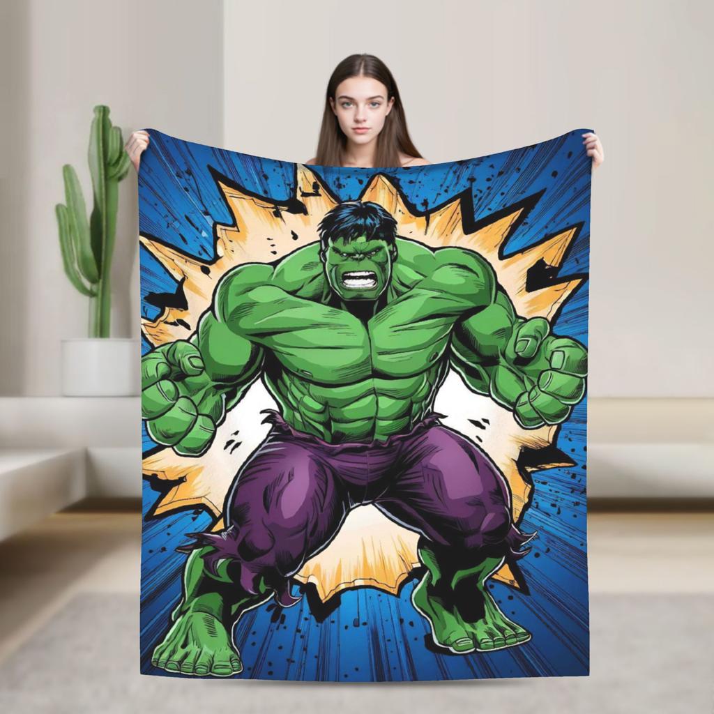 Hulk Flannel Blankets Warm Bedding Throws for Couch Bed Picnic Novelty Bedspread Sofa Bed Cover