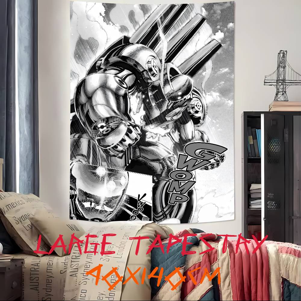 Large HOT Popular Cool Anime One PPunchS Top Man Tapestry Decoration Bedroom Dormitory Background Tapestry